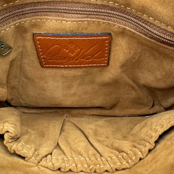 Patrica Nash CassinEmbossed Leather Wristlet Clutch Bag With Zipper & Wrist Stra - Picture 7 of 15